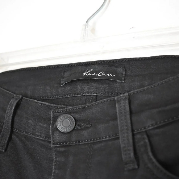KanCan Skinny Jeans Sz 27 Mid Rise Denim Pants Distressed Grunge Destroyed Black - Picture 5 of 16